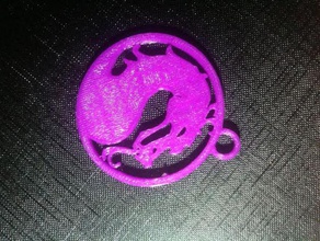 mortal kombat logosu vektör sanat 3d Anahtarlık ejderha takı logo 3d print model - Mito3D