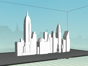 ligne d'horizon de nyc des bâtiments les structures l'architecture 3d print model - Mito3D