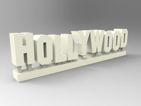 hollywood sign buildings & structures california decoration los angeles 3d print model - Mito3D