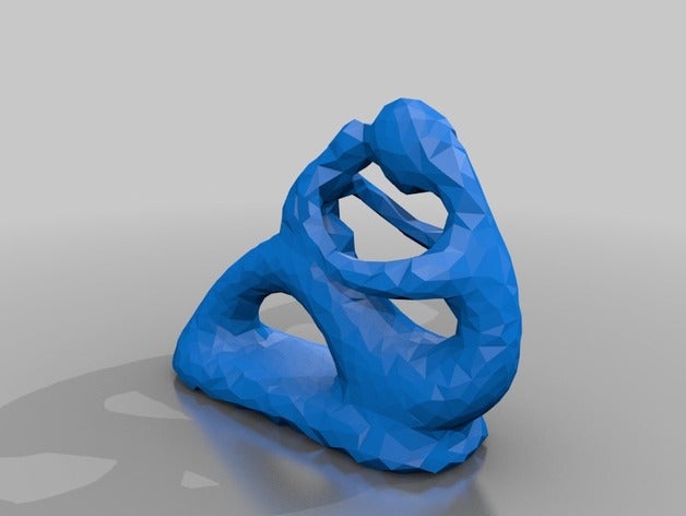 Mutter-Kind - low-poly Skulpturen Kind low Mutter polgonal poly polygon Skulptur Holz 3D print model - Mito3D