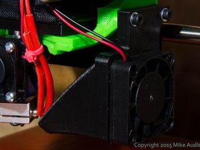taz 5 extended fan mount e3d hot end 3d printer parts shroud v6 lulzbot 3d print model - Mito3D