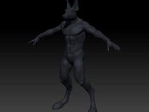 jackal god living-impaired creatures anthro anthropomorphic anubis dead 3d print model - Mito3D