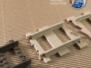lego demiryolu sistemi parça adaptör euroreprap araç bağdaştırıcı dizel motor lokomotif model tren ölçekli 3d print model - Mito3D