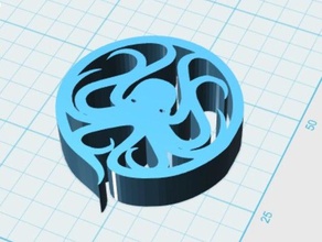 octopus Schmuck Amulett Tier Kunst keychain symbol 3d print model - Mito3D