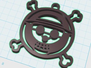 skull fashion 3d amulet head keychain 3d print model - Mito3D
