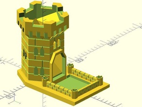 dés la tour de l'hexagone grand jouets & accessoires jeux hexagone openscad 3d print model - Mito3D