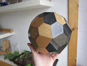 pentagonal hexecontahedron magnetic tile math art magnets openscad polyhedra polyhedron 3d print model - Mito3D
