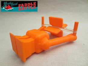 maker faire paddle battle robot makey mekanik oyuncaklar tekne çekme Savaşı lastik bant oyuncak 3d print model - Mito3D