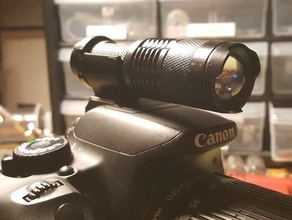 dslr sapata cree lanterna de placa câmera adaptador canon mini nikon xml 3d print model - Mito3D