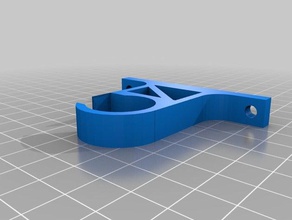 my customized parametric pipe hanger 23mm parts 3d print model - Mito3D