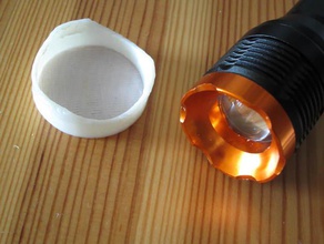 flashlight diffuser adjustable sport & outdoors diffuser flashlight led openscad 3d print model - Mito3D