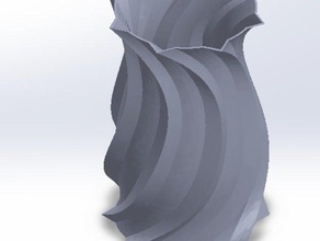 lofted vase art container loft twist 3d print model - Mito3D