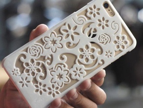 flowers iphone 5 case mobile phone flower 3d print model - Mito3D
