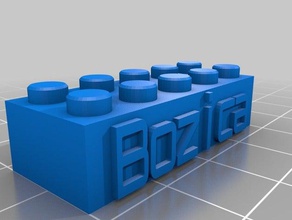 lego block necklace keychain bozica construction toys customized 3d print model - Mito3D