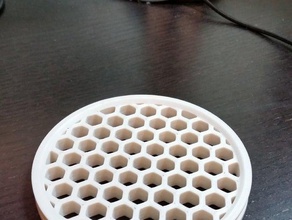 hexagonal de nido abeja en la montaña rusa cocina y comedor posavasos m2 makergear 3d print model - Mito3D