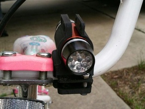 bike light bracket flashlight holder mount 3d print model - Mito3D