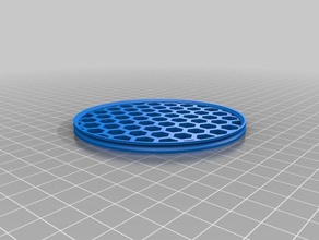 short 90mm hex coaster kitchen & dining hexagonal honeycomb m2 makergear 3d print model - Mito3D