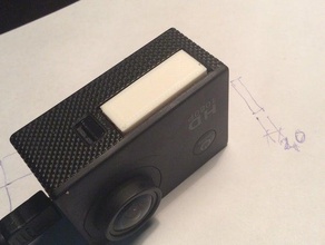 sj4000 cubierta de la batería cámara sjcam 3d print model - Mito3D