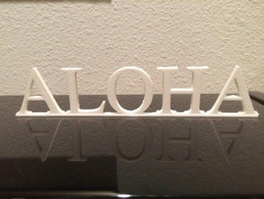 aloha signo signos y logotipos hawaii 3d print model - Mito3D