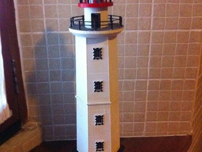 hexagonal base Leuchtturm-Modell Gebäude & Strukturen Dekoration Leuchtturm Beleuchtung 3d print model - Mito3D