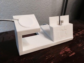 apple watch iphone charging station mobile phone 3d print model - Mito3D