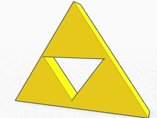 super de base la triforce L'impression 3d hyrule légende zelda tinkercad 3D print model - Mito3D