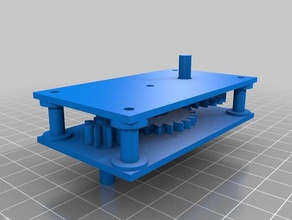 two stage gearbox 77 1 ratio parameterized robotics gear openscad 3d print model - Mito3D