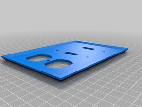 triple wall plate - 2 switch & duplex outlet household customized 3d print model - Mito3D