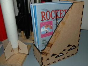 rocket magazine storage other box laser lasercut cutter lazzzor useful wood 3d print model - Mito3D