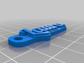 my customized multiline tag keychain - laura organization 3d print model - Mito3D