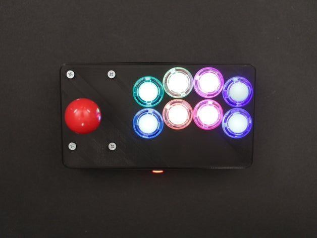 neopixel arcade buttons diy adafruit arduino - Taste Diffusor led retro 3D print model - Mito3D