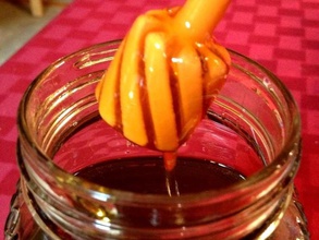 spirale honey dipper cuisine à manger la cuillère du miel 3d print model - Mito3D