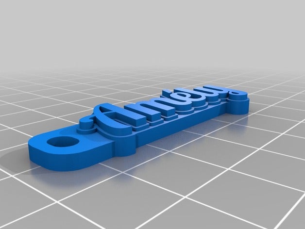 mon personnalisés multiligne tag trousseau de clés l'organisation personnalisé 3D print model - Mito3D