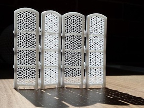 patterned screen buildings & structures form 1 islamic architecture patterns pattern sla 3d print model - Mito3D