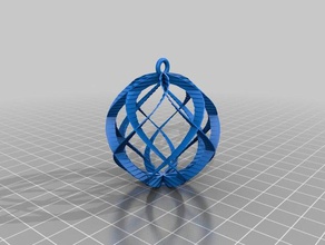 spiral sphere ornament decor customized 3d print model - Mito3D