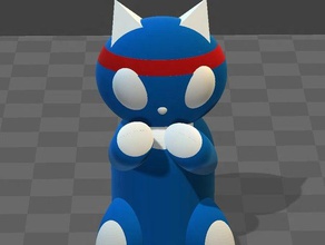 ninjacat a los animales animal cat lindo lolcat ninja 3d print model - Mito3D