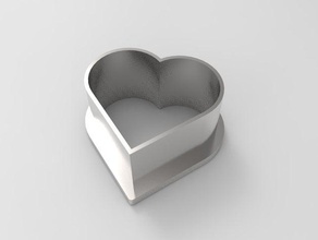 corazón del cortador de la galleta cocina y comedor 3d print model - Mito3D