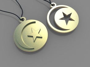 luna & stelle pendenti accessori 3d print model - Mito3D