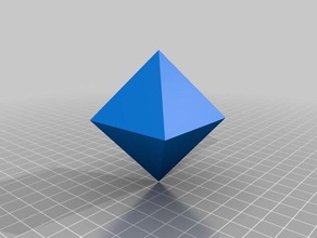 regular octahedron 3d print model - Mito3D