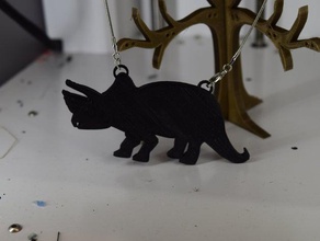 triceratops jewelry pendant 3d print model - Mito3D
