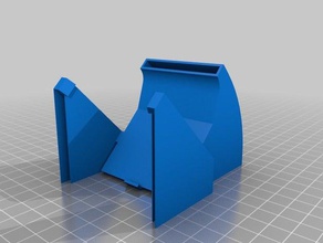davinci 10 tilted 50mm fan clip-on curved front duct support 3d printer parts abs davinci1 1 printed fanduct pla xyzprinting 3d print model - Mito3D
