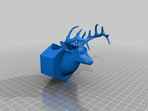 deer head neckerchief slide 3d printing 3d print model - Mito3D