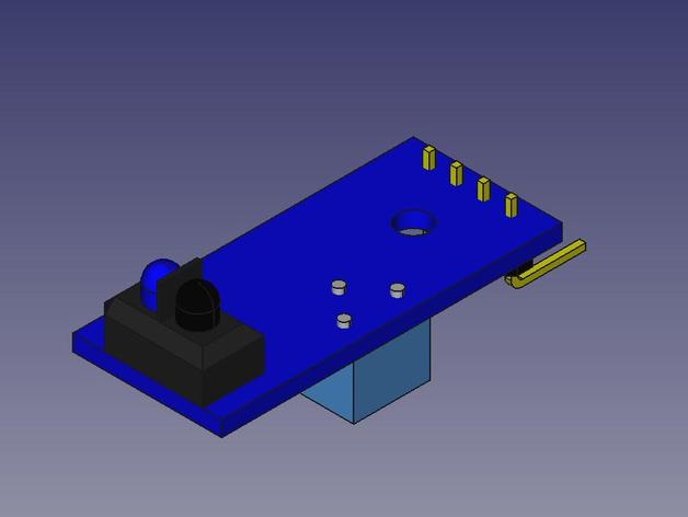 linea finder tcrt5000 l'elettronica freecad line follower modulo robot 3D print model - Mito3D