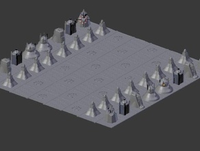 chessboard without negative slopes chess 3d print model - Mito3D