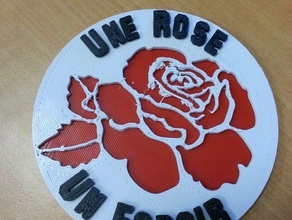 une rose un espoir coins & badges 3d print model - Mito3D
