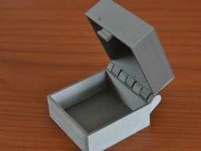 hinged box latch somewhat parametric printable one piece 3d printing tests customizer openscad 3d print model - Mito3D