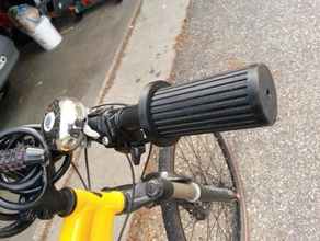 flexible bicycle handlebar grip 222mm sport & outdoors bike ninjaflex 3d print model - Mito3D