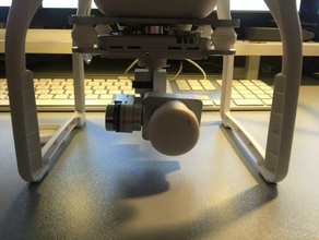 camera cap dji phantom 3 parts drone lens protector quad copter 3d print model - Mito3D