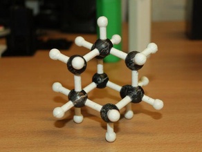 dual colour adamantane molecule learning organic chemistry 3d print model - Mito3D