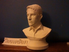 snowden busto fdm imprimible nombre de la placa las esculturas Escaneo 3d el edward nsa scan escultura 3d print model - Mito3D